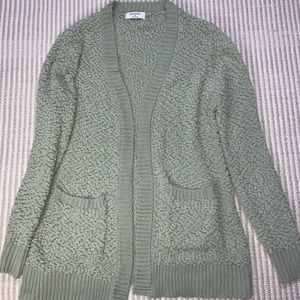 Fluffy sage cardigan